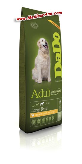 Croquettes DADO ADULTE LARGE poulet et riz 3 Kg