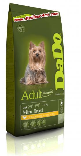 Croquettes DADO ADULTE MINI poulet et riz 2 Kg