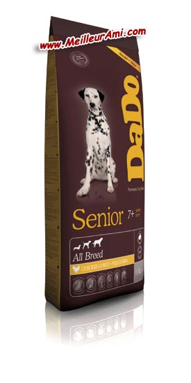 Croquettes DADO SENIOR ALL BREED poulet et riz 15 Kg